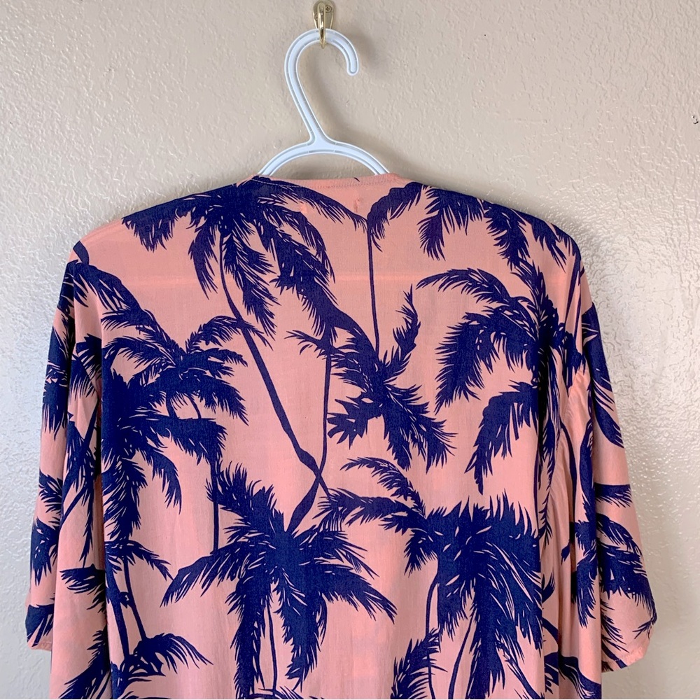 XIX Palms Tropical Palm Tree Front Tie Resortwear Caftan Size XS/S - Picture 6 of 8